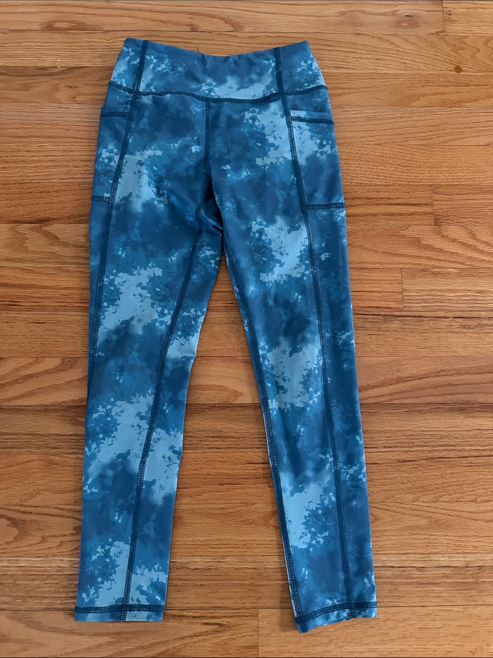 Zella Girls' Blue Active Leggings - Performance Tights Size S (7-8)